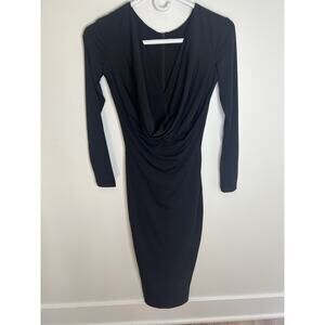 Dance & Marvel Wm Sm Black Tight Bodycon Sexy Dress Long Sleeve Whimsygoth Date